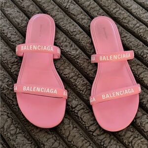 Authentic Balenciaga Pink Slide Sandals
